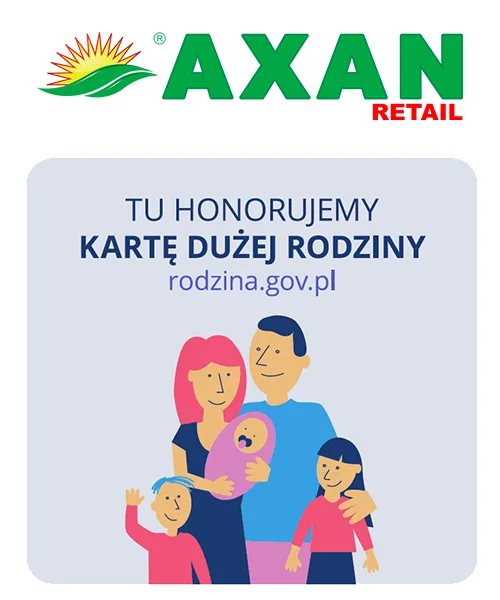 Karta Dużej Rodziny — AXAN RETAIL partnerem programu